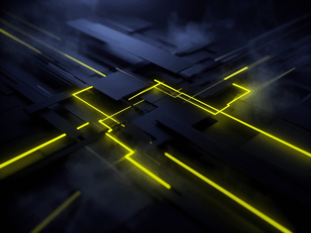 Abstract artwork showing fragmented workflow tension.